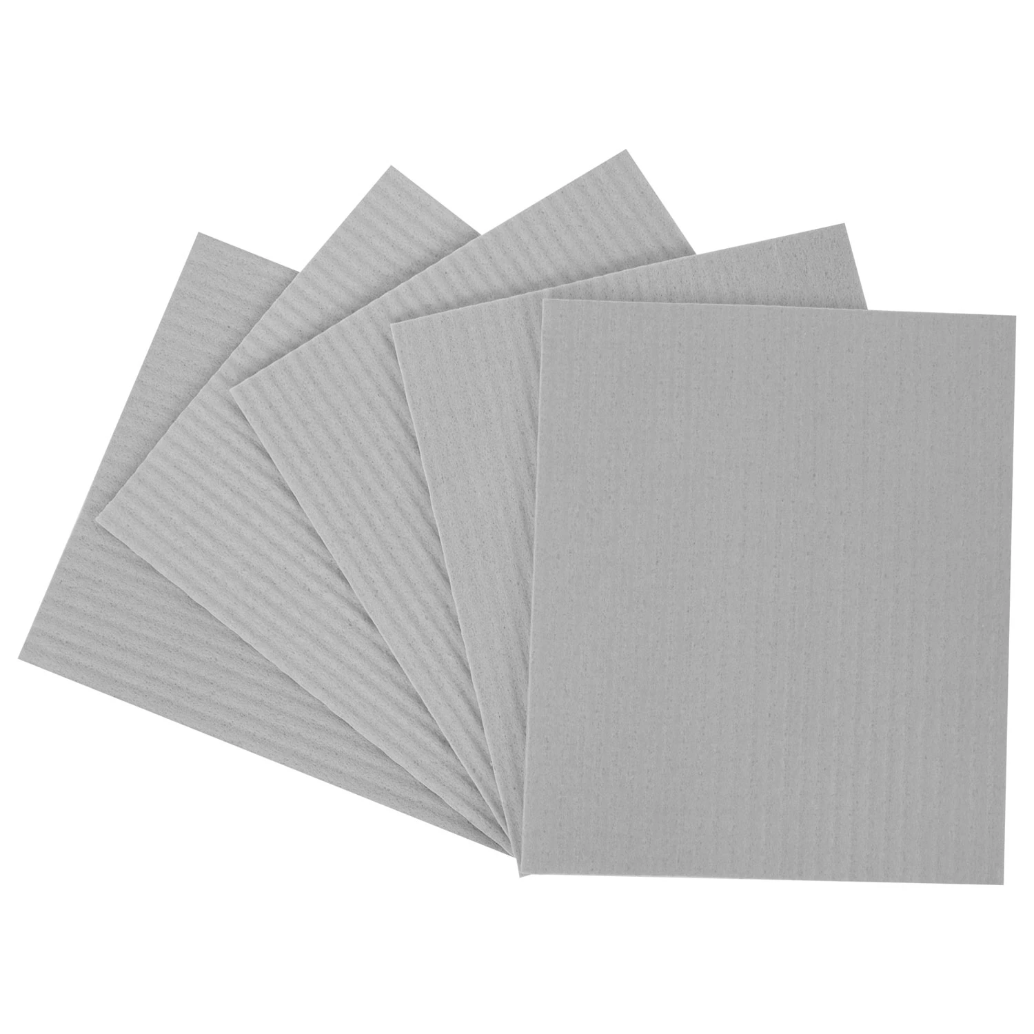 Салфетки губчатые для влажной уборки  LAIMA 15 х 18 см, 5 шт, серые